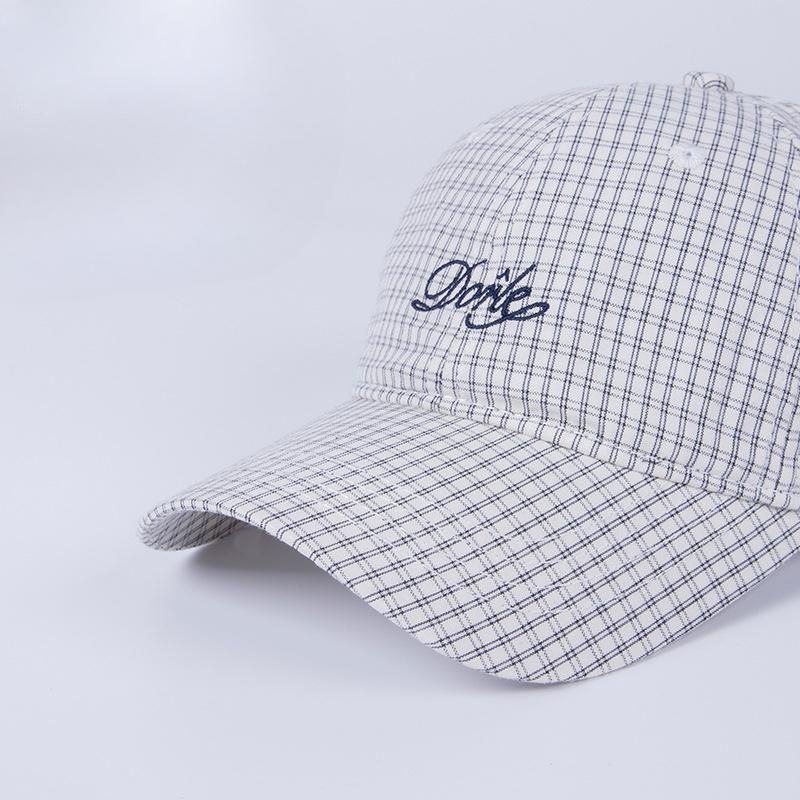Couple Casual Baseball Hat Men's Plaid Baseball Hat