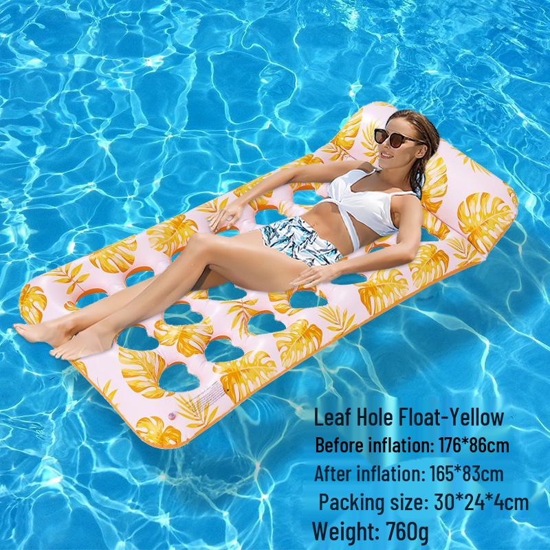 Foldable Striped Inflatable Pool Float Hammock Recliner
