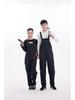 Korean-Style Gray Multi-Pocket Workwear Jumpsuit for Auto Repair and Labor Protection