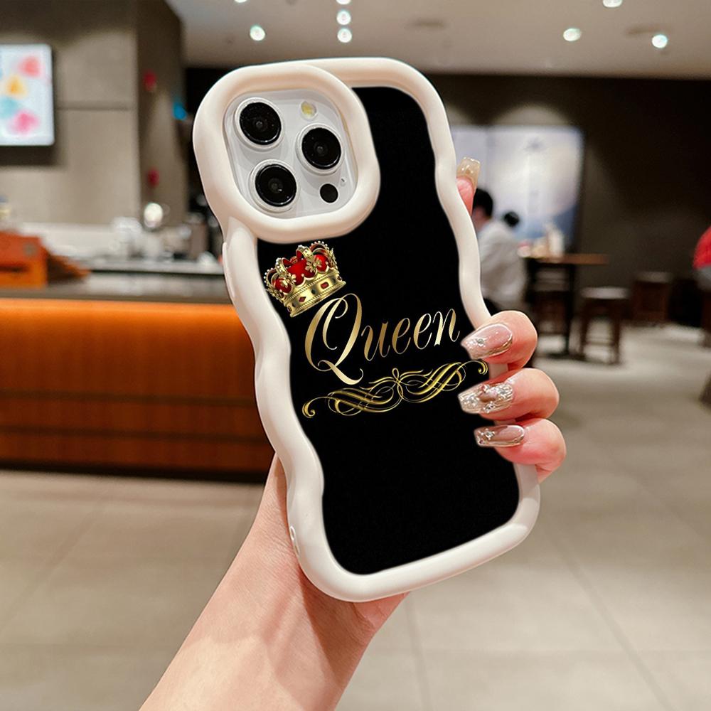Чехлы для телефонов N84 King Queen Couples Macaron Wavy Edge для iPhone 16 Pro — фото 10