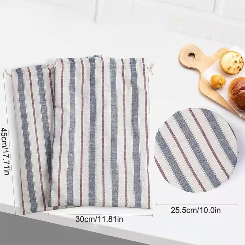 Bread Bags For Homemade Bread, Reusable Linen Cotton Beeswax Bags, Sourdough Bag, Sourdough Storage With Bread Proofing Cover