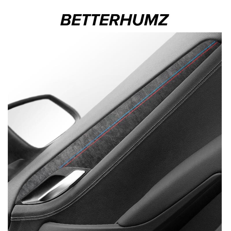 For BMW X1 E84 2010-2014 Made of Alcantara Car Interior Door Panel Trim Strips Performance Stickers 4pcs Auto Tuning Accessories