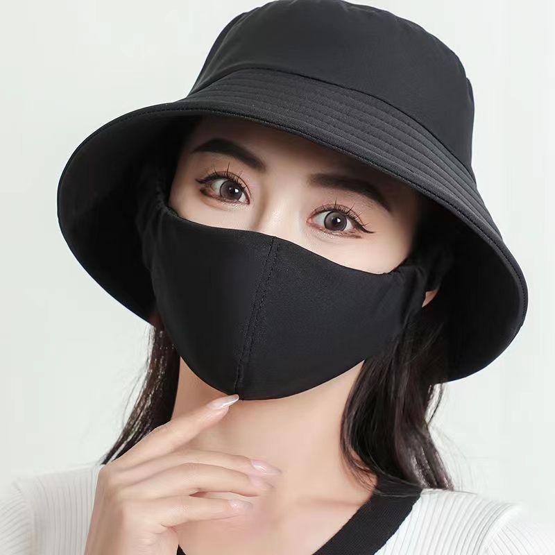 Full face sun protection,large brim, shawl, sun hat, women's neck protection, integrated anti-ultraviolet face protection,fisherman's exposed ponytail