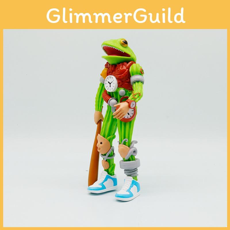 Italian Brainrot Al Cactus Clock Fusion Monster Pvc Toy With Running Shoe Design For Kids Playroom Decor