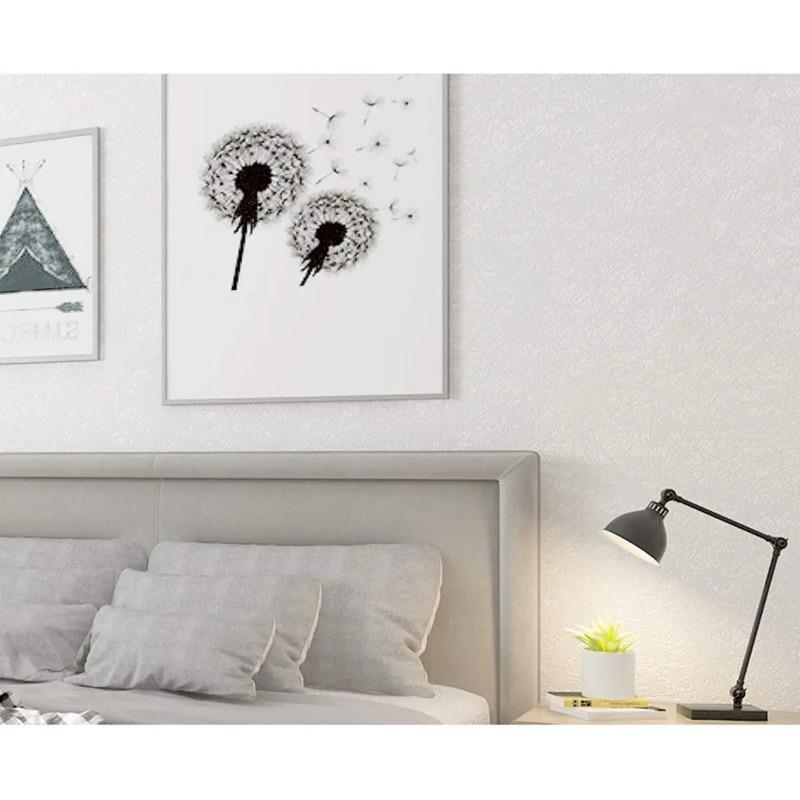 White Solid Color Self Adhesive Wallpaper Embossed Peel and Stick Wallpaper White/Black/Pink/Blue/Silver Removable Vinyl Film