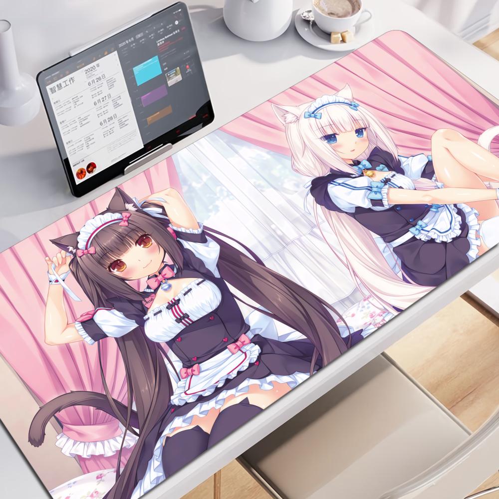 xmm Home HD Computer Table Pad Rubber MousePad Anime Nekopara Carpet Game Office Laptop Soft Table Pad Desktop Protect Mat