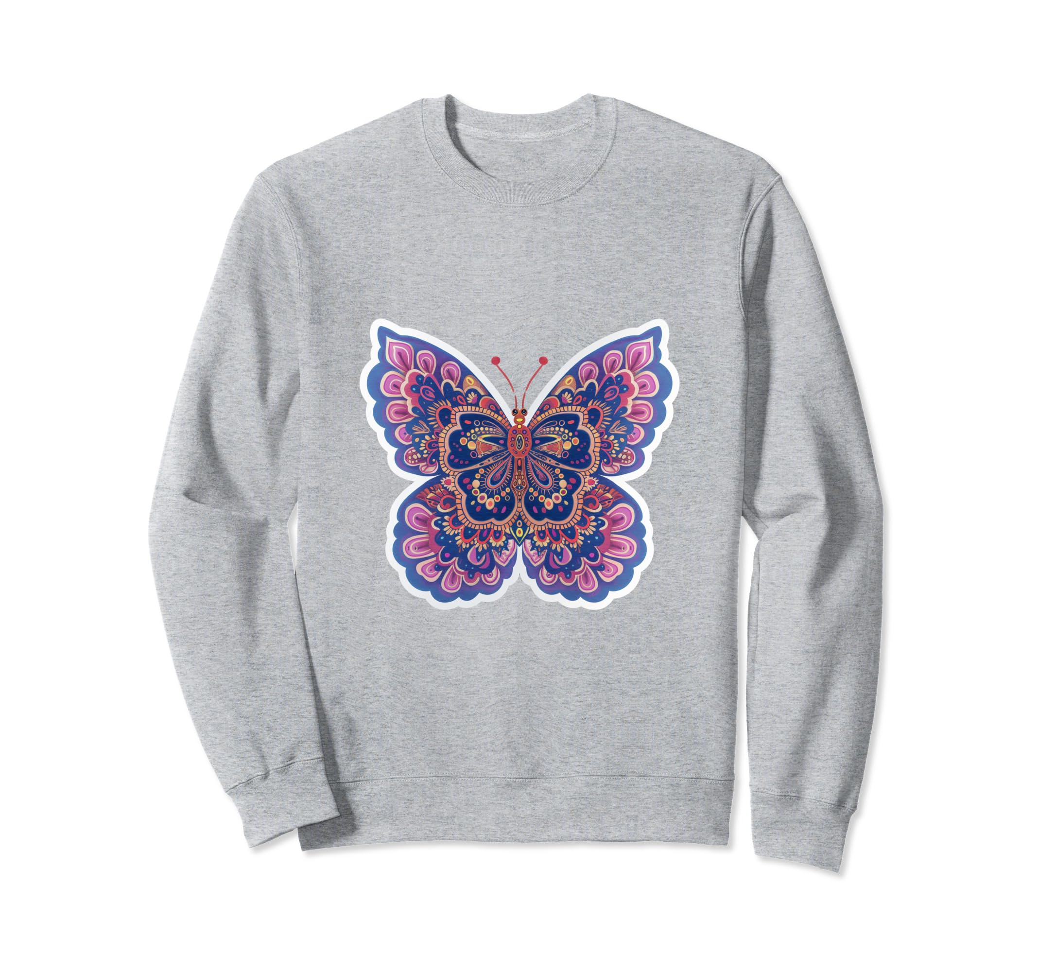 

Mandala Tribal Art Butterfly Sweatshirt серый