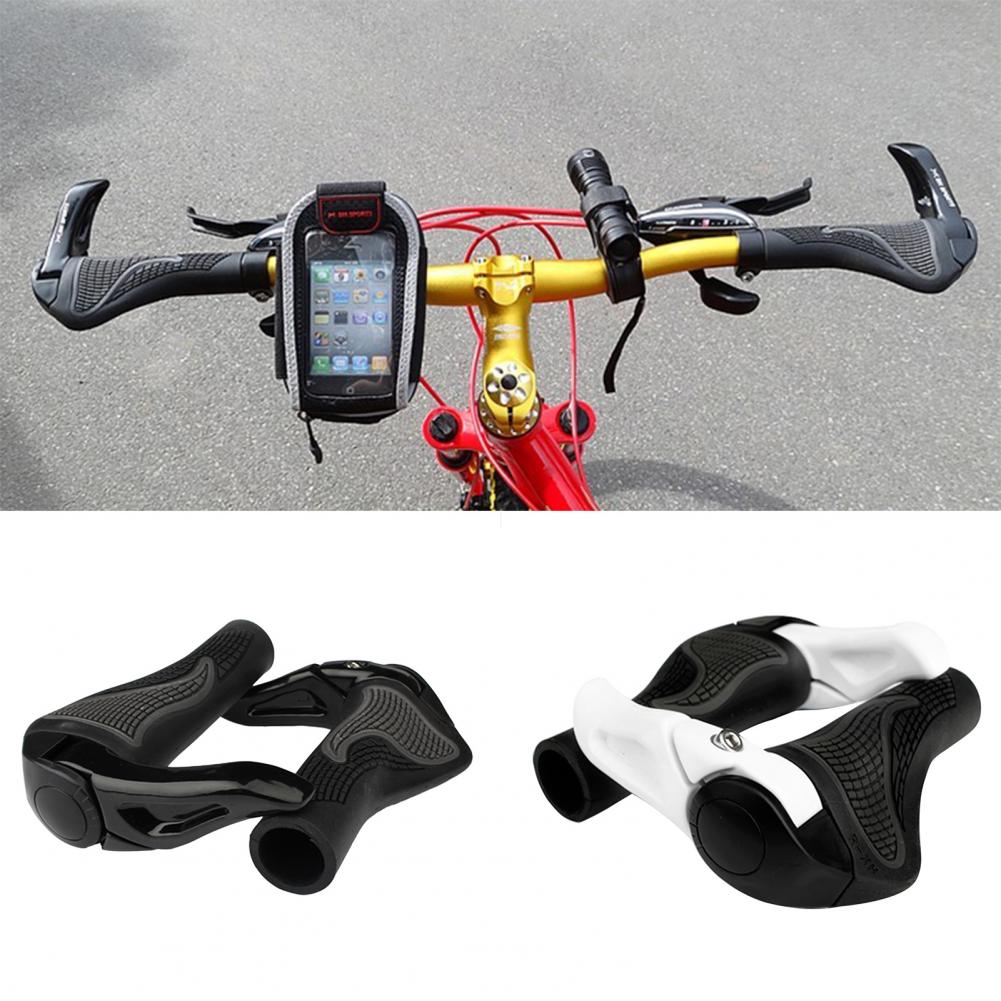 

1 Pair Lightweight Aluminum Alloy Bicycle Handlebar Sleeves Ergonomic Shock-absorbing Cycling Handlebar Covers чёрный
