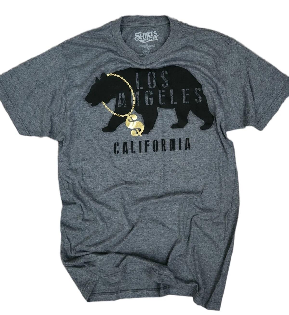 Men s t shirts -Los Angeles California BEAR -Money $ Honey Man- NEW S