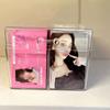 Rectangular Photo Card Collection Organizer Transparent Postcards Stickers Storage Box  School