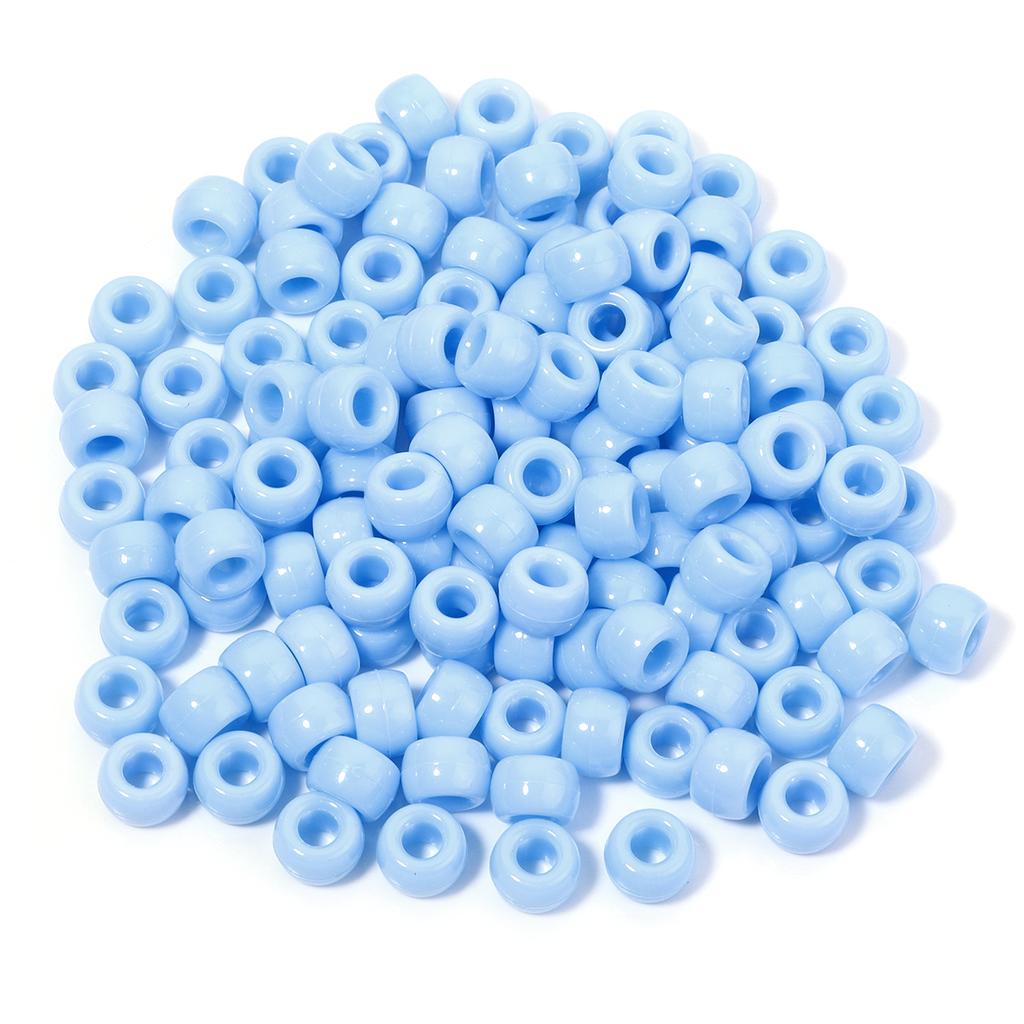 200pcs/lot 9mm Mix Color Acrylic Beads 4mm Big Hole Round Loose Beads For Jewelry Making DIY Necklace Bracelet Craft Accessories