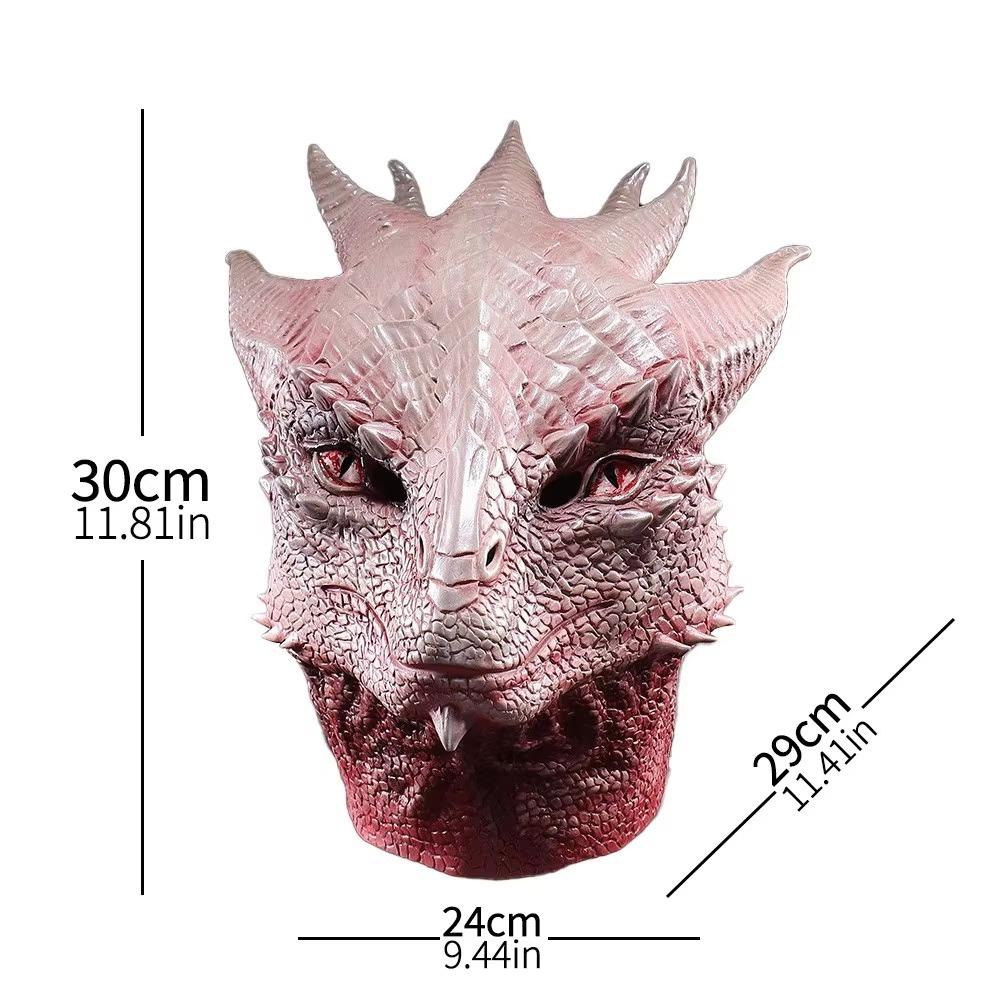 Latex Game Mask Dragon Warrior Character Ghost House Props High Quality Cosplay Helmet