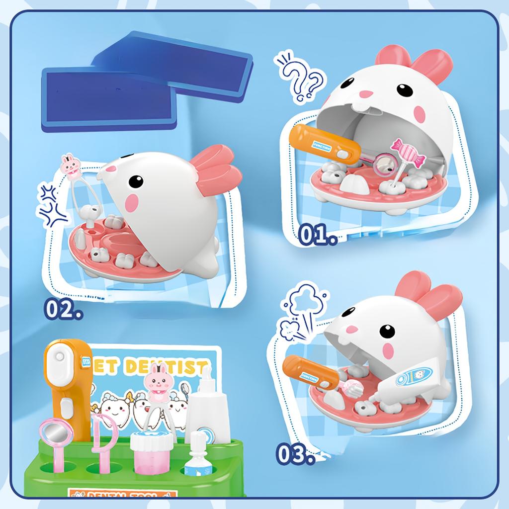 Learning Dentist Toy Set, Pretend Dental Playset for Youngsters 3+ Years Old