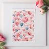 Heart Series Pattern Watercolor Transfer Paper for Polymer Clay Soft Pottery Pendant Earrings Jewelry Making Stickers Decor Tool