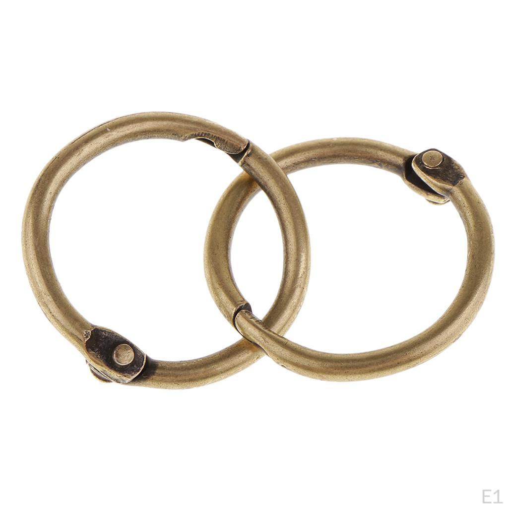 10 Pcs Album Spring Rings Open Jump Set for DIY Making Jewelry Findings - 2cm Golden