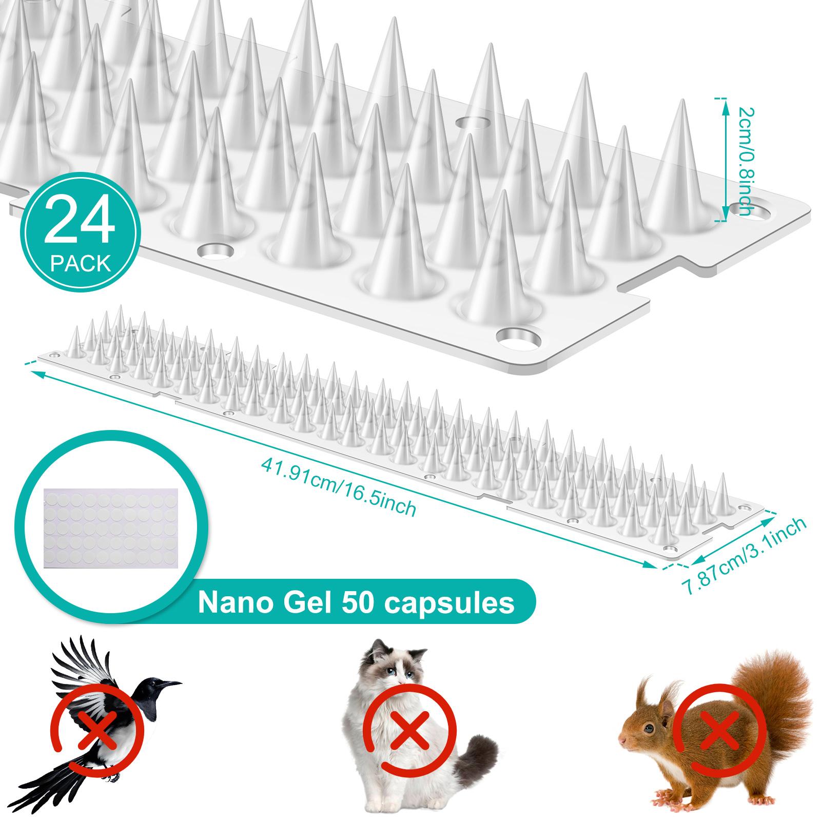 

12/20Pcs Plastic Bird Spikes Detachable Deterrent Burglar Pigeons Spikes Anti Climb Fence Wall Spike for Repeller Birds Cat
