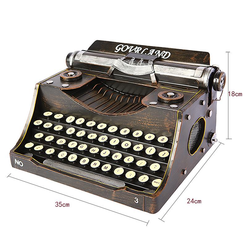 Vintage European Typewriter Iron Art Decor for Photography & Shop Windows