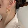 Simple Temperament Irregular Metal Earrings 111 Silver Needle Light Luxury Design High-end Earrings Earrings
