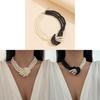 Collana di Perle Multistrato per Donna con Design Geometrico Gioielli Artistici Fatti a Mano