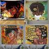 African American Woman Black Girl Tapestry Wall Hanging For Bedroom Aesthetic Decor Dorm Living Room