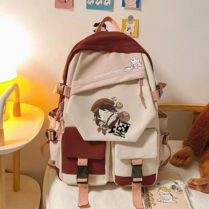 Wenhao Wild Dog Peripheral Printed Backpack Large Capacity Student Personalized School Bag