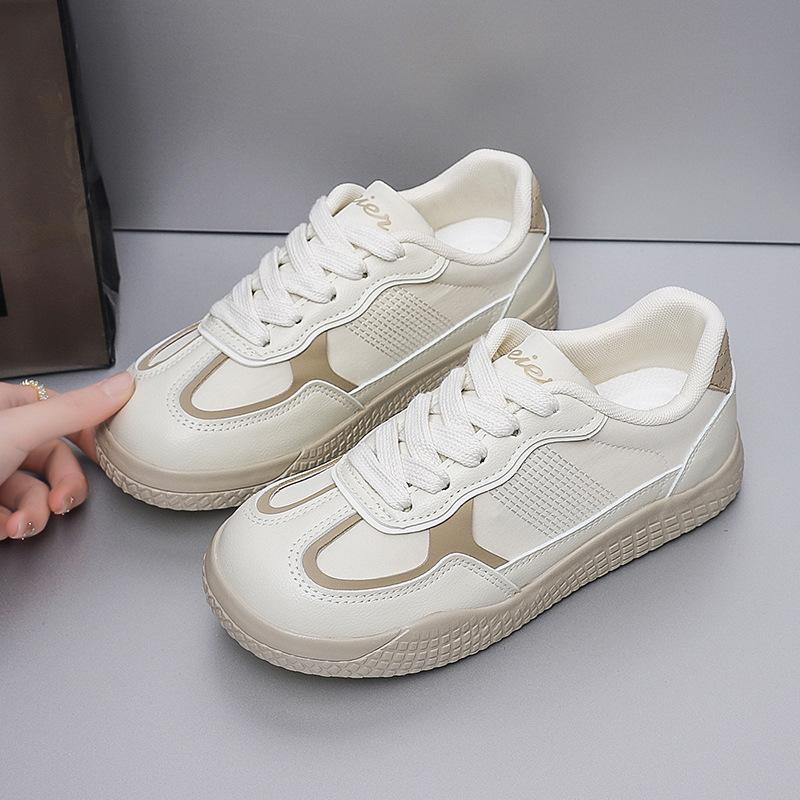 -76 soft-soled women's spring new breathable low-top flat-bottomed cream rice casual shoes