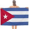 Cuban Flag Beach Towel,Oversized Super Soft Ultra Thin Absorbent Beach Towels for Travel,Quick Dry Double-Faced Pile Towel for Men