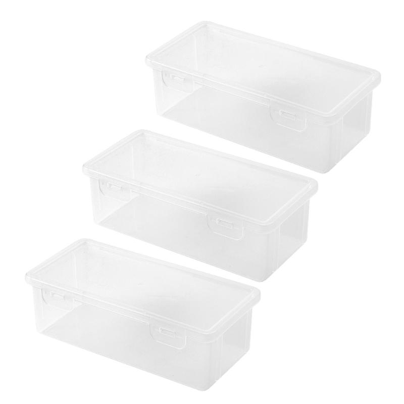 2/3Pcs Clear Hard Pencil Case Stackable High Capacity Pencil Case Colored Pencil Organizers Box for Sketch Pencil Marker