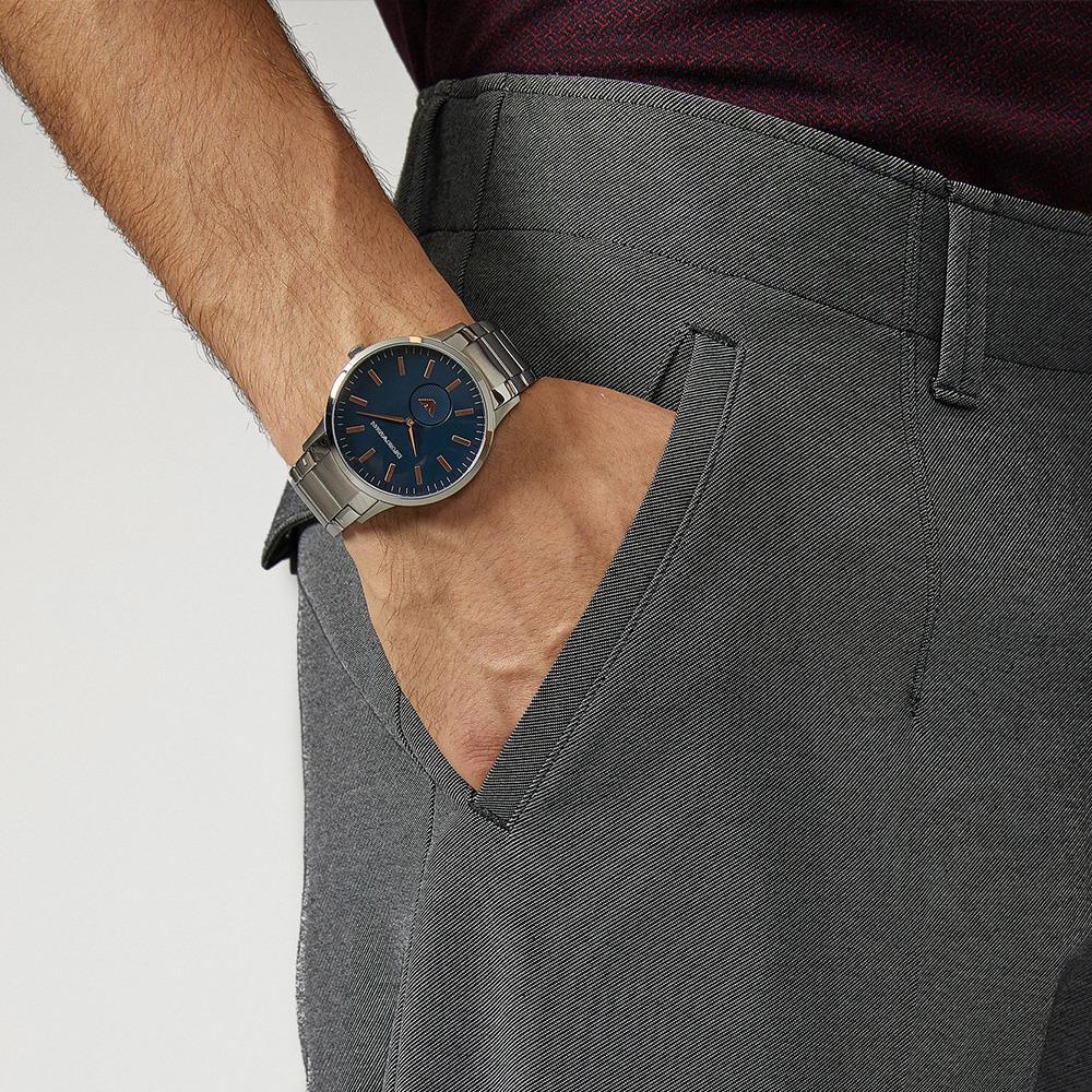 Emporio Armani AR11137 Renato Quartz Blue Dial Men's Watch