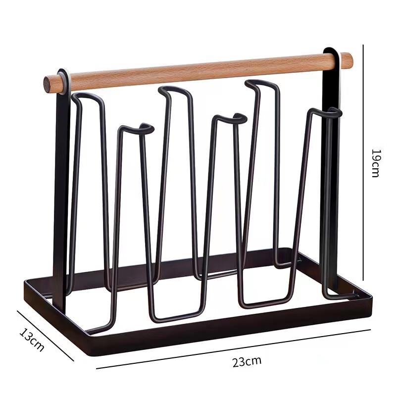 Скандинавский набор стеклянных чашек для чая Haofeng с деревянными ручками
