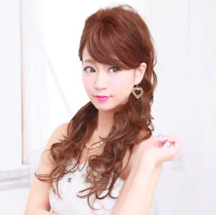 

Half Cap Celebrity Curl Long Hair with One Curl Heat Resistant Black