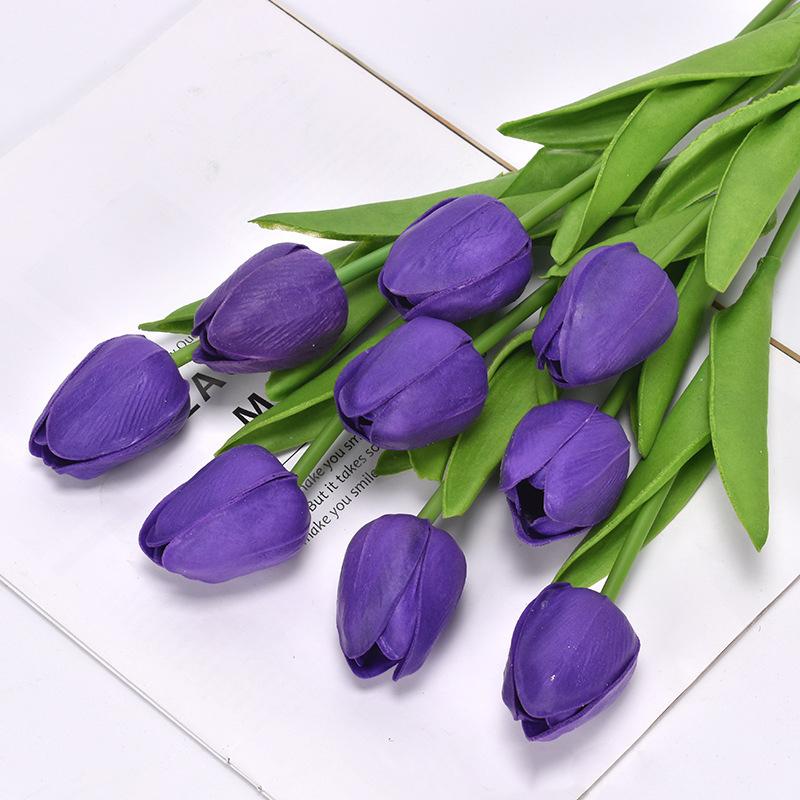 3/5Pcs Tulip Artificial Flowers Bouquet 33CM Fake Flowers for Home Decor Garden Wedding Marriage Decoration Flower Arrangement