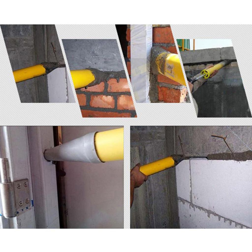 Cementputsning, manuell kalkpump, cementmurbruksspruta, fogapplikator med 4 munstycken för att hälla murbruk, putsa och foga