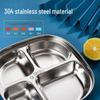 Kids' Stainless Steel Divided Dinner Plate Set