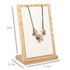 Classical Large Capacity Jewelry Display Rack Multiple Necklace Display Stand Detachable Suede Wood Display Rack