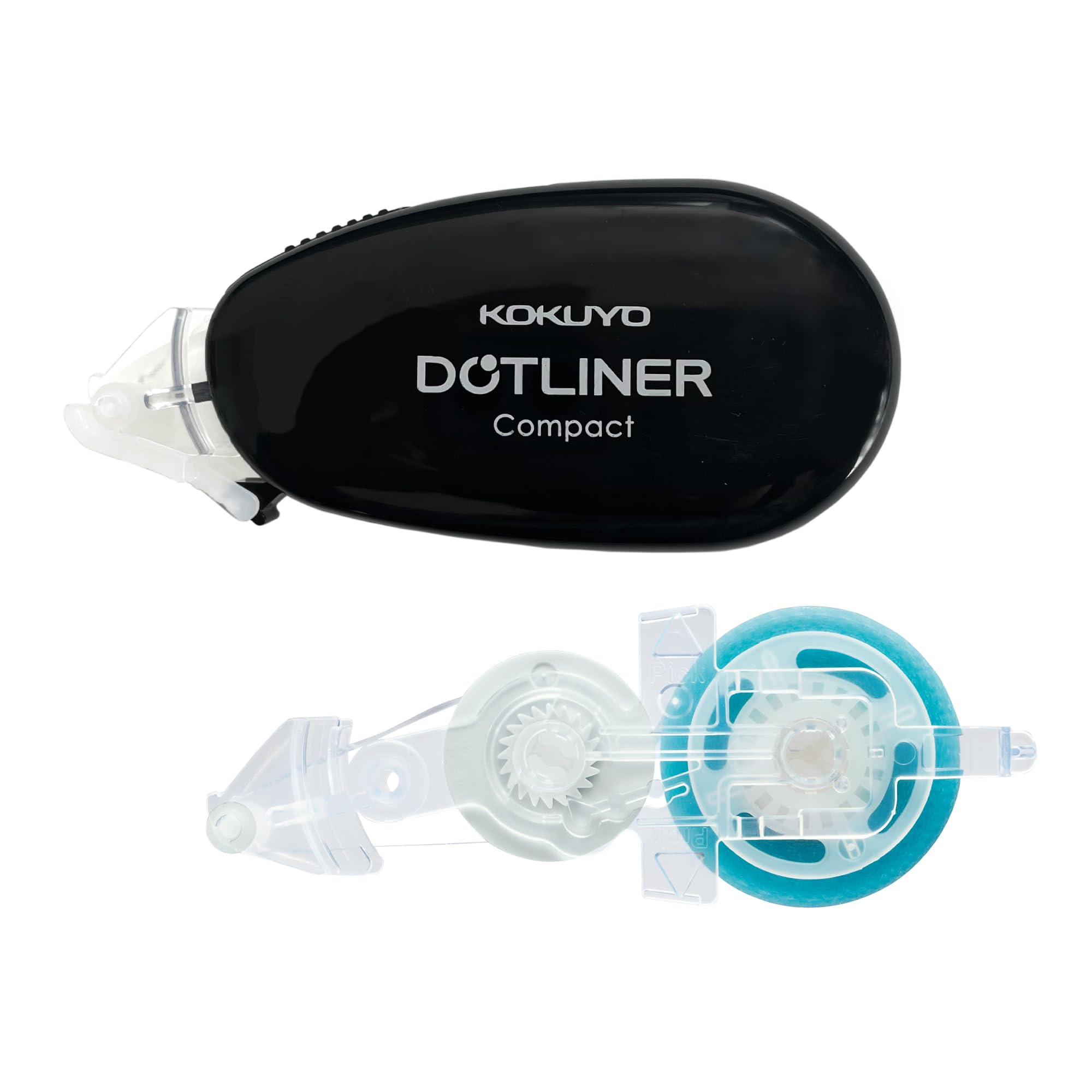 KOKUYO Dotliner Tape 1 main unit 1 refill Glue, Black, Compact, + tape, AM-TA-DM4500-08ND-1R чёрный