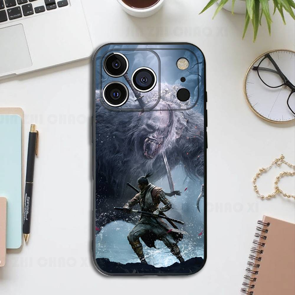 Game S-Sekiro Black Phone Case For IPhone 17 16 15 14 13 12 13 12 11 Pro Max Plus XS XR Silicone Soft Back Cover