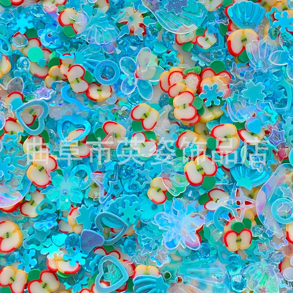 Glitter DIY Resin Filler: Mixed Polymer Clay Shell, Star & Heart Sequins for Nail Art & Toy Decoration