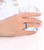 8mm Fashion Zircon Inlaid Gradient Ring for Women Men Stainless Steel Exquisite Ring Jewelry Party Birthday Gift Wholesale