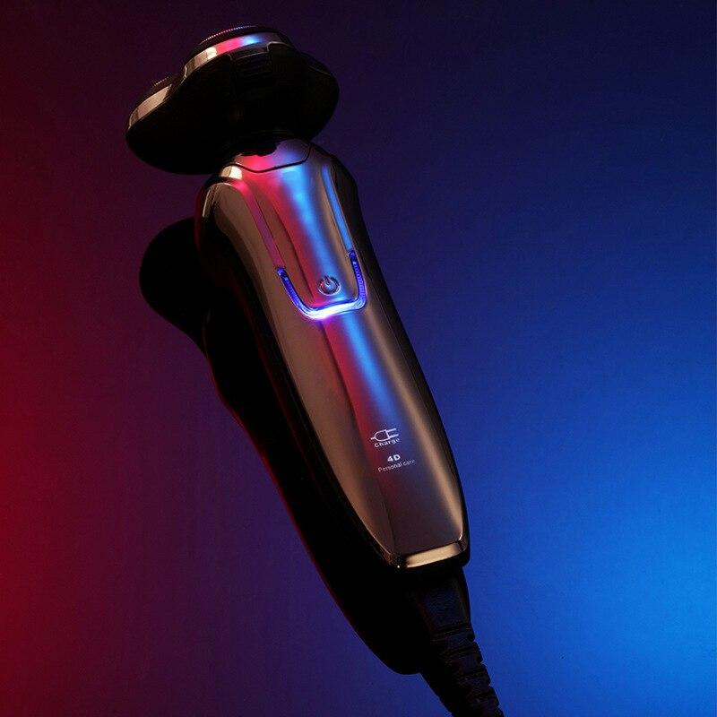 Floating Three Blade 4D Electric Razor For Mens Whole Body Washing Razor Rechargeable Intelligent Electric Shaver Men