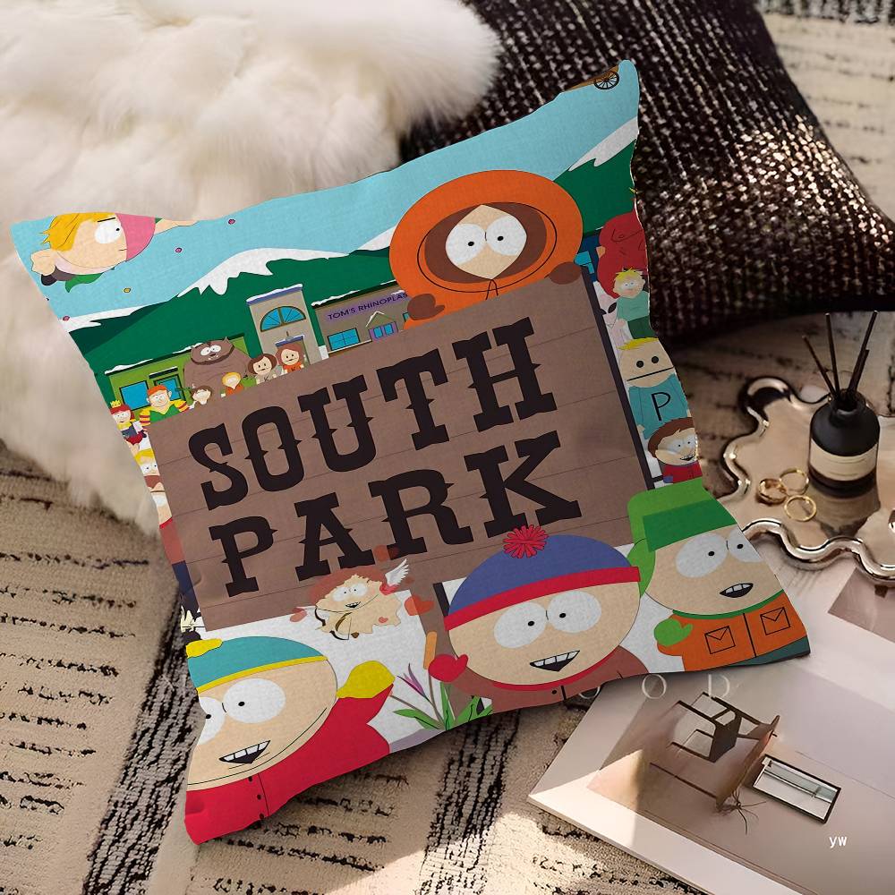 

S-South Cartoon Park Cushion Cover Car Throw Pillow Case For Sofa Car Christmas Gift 40x40cm 45x45cm 30cmx30cm