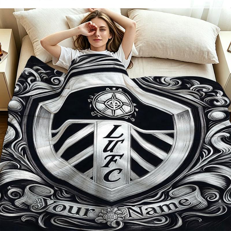 1PC Leeds United Custom Name Patterned Flannel Blanket Suitable For All Seasons for Home Decor Warmth and Comfort Gifts Holiday Present