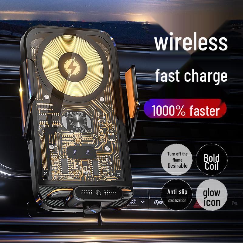 C05 66W Magnetic Fast Charging Car Wireless Charger & Phone Holder with Automatic Navigation.