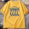 Mermaid Fish TShirt Trendy Beach T Shirt Summer Vacation Tshirt Shortsleeve Printed Cotton Graphic Tees Womens Top Clothes