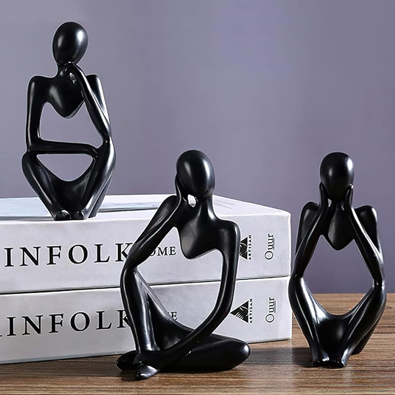 Статуэтки и скульптуры Мыслителя, Песчаник Смола Мыслитель Статуэтка Украшения, Скульптуры Абстрактного Стиля, Подарки на Новоселье, Украшения для Дома, Гостиная