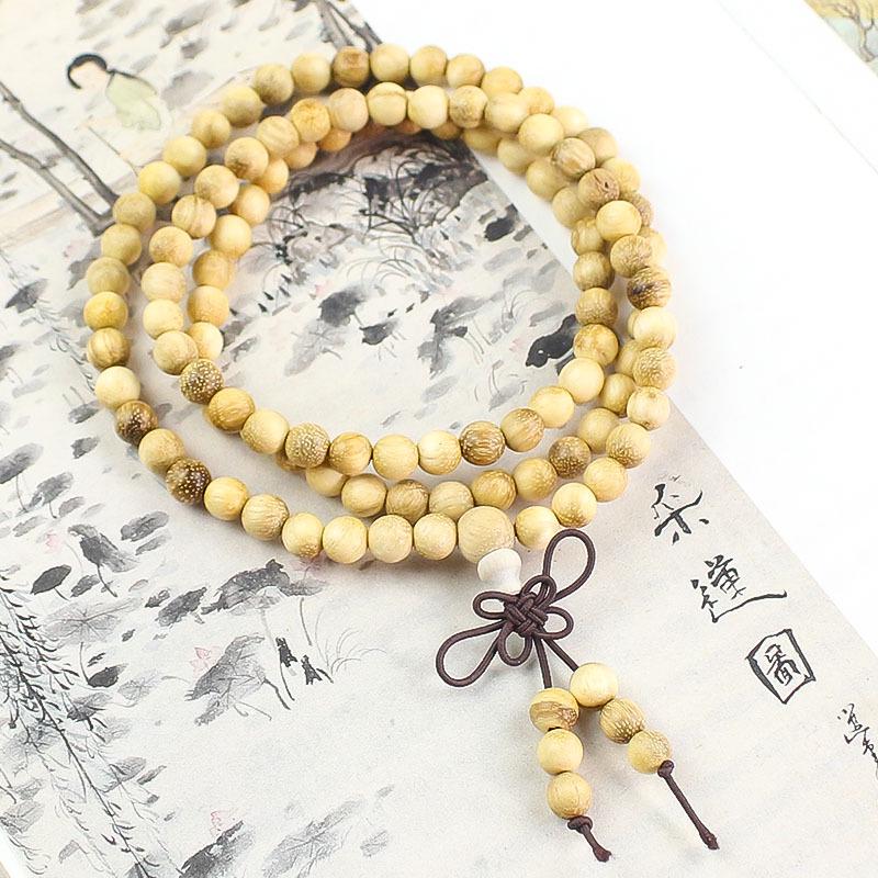 Brățări Budiste cu Mărgele de Lemn de Santal - 108 Mărgele, Bijuterii Unisex pentru Cupluri