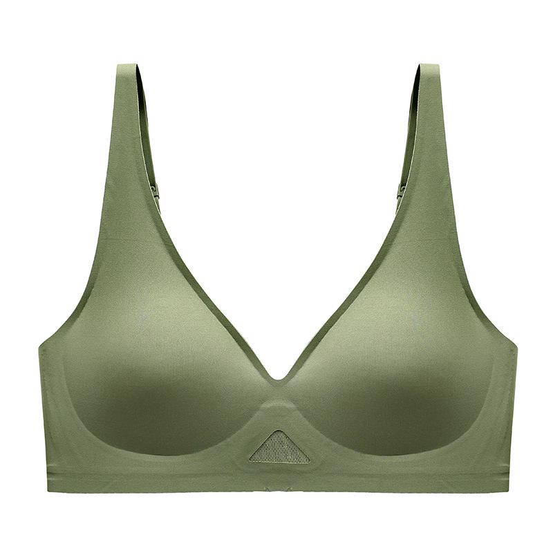 

Seamless Deep V Side Support Bra for Women – Gathered, Breathable, Anti-Sagging, Beautiful Back Design S (for 85-100 jin)