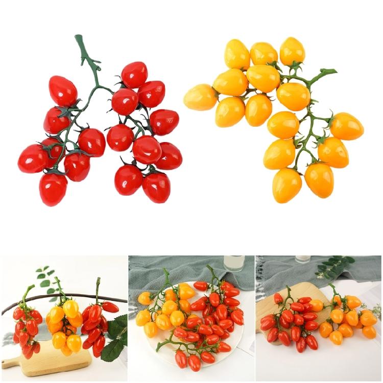 Realistic PVC Cherries Tomato Decoration Item Weather Resistant Fruit Ornament For Garden Parties Party Supplies