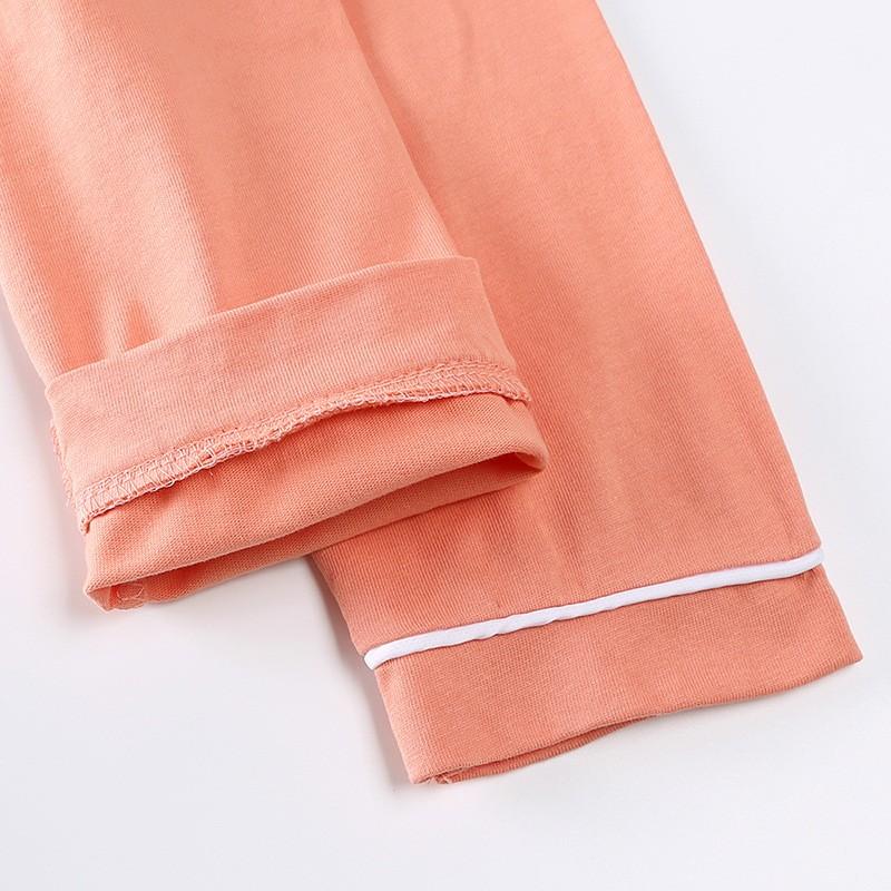 Conjuntos de pijamas soltos simples para bebês meninos e meninas primavera outono, manga longa, algodão sólido, 2 peças, 0-5 anos