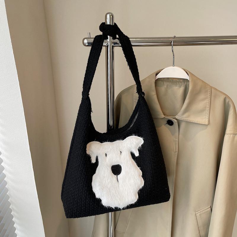 

Fashionable Retro Large Women s Tote Bag With Unique Design Perfect For Everyday Use чёрный